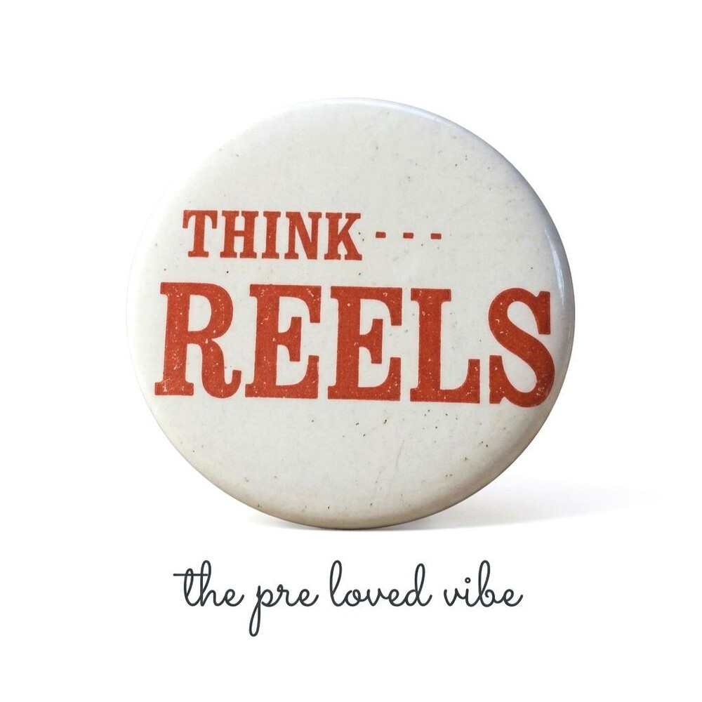 Vintage “Think Reels” Pin Button